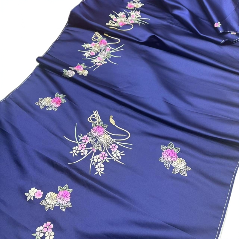 真丝桑蚕丝中国风手绣/正绢/提花缎/欧根纱/提花绢卷料新中式汉服