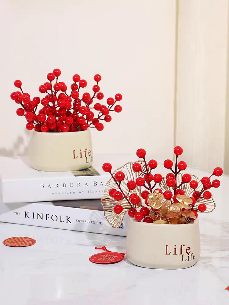 【9.9元包邮】2024新年发财果装饰品家用时尚喜庆摆件结婚乔迁开业A