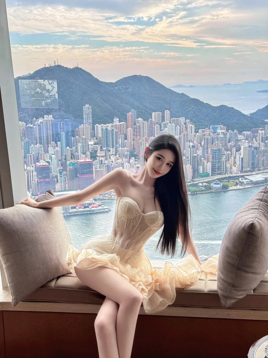 【YiJia】2024年夏季新款精致鱼骨蕾丝抹胸上衣不规则飘带半身裙女