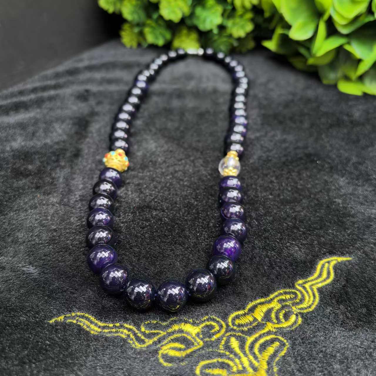 江德洋珠宝S7361九曲玄晶紫光珠玛瑙紫项链