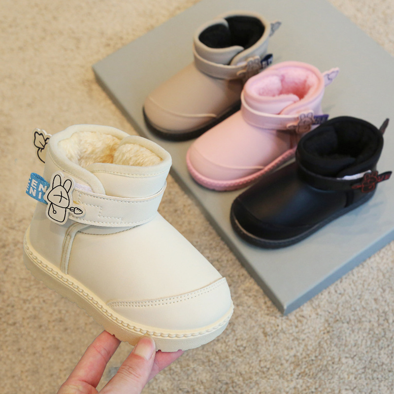 【小扬哥推荐】儿童雪地靴加厚防滑防泼水女童短靴子宝宝鞋子冬季