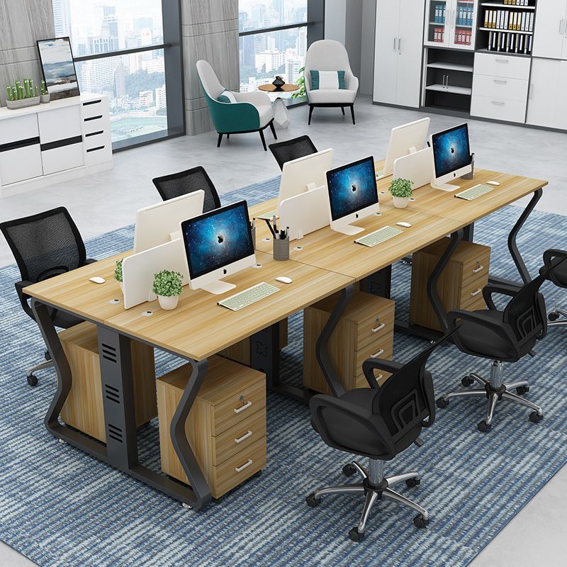 职员工位桌办公优质新款一整套现代双人长方形屏风隔断电脑桌办公