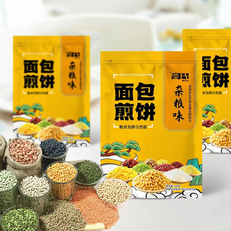 高氏面包煎饼100g*5袋8袋东北杂粮发酵口感微酸辽宁特产开袋即食