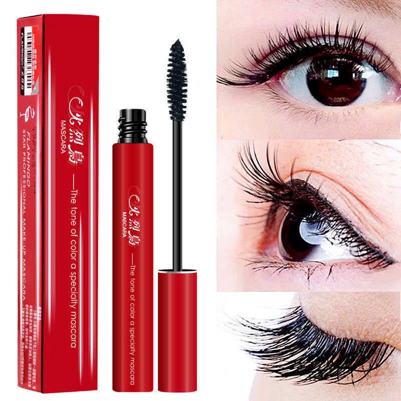 正品火烈鸟纤长睫毛膏防水防汗不晕染不脱妆不掉色浓密加长加密