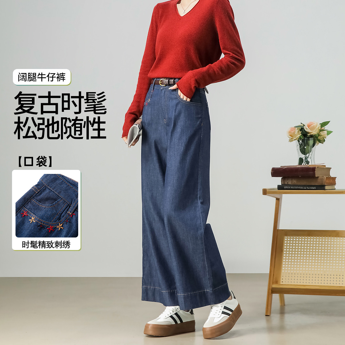 茵曼2024全季新款女牛仔裤腿浅色百搭纯棉休闲磨毛复古时尚短裤