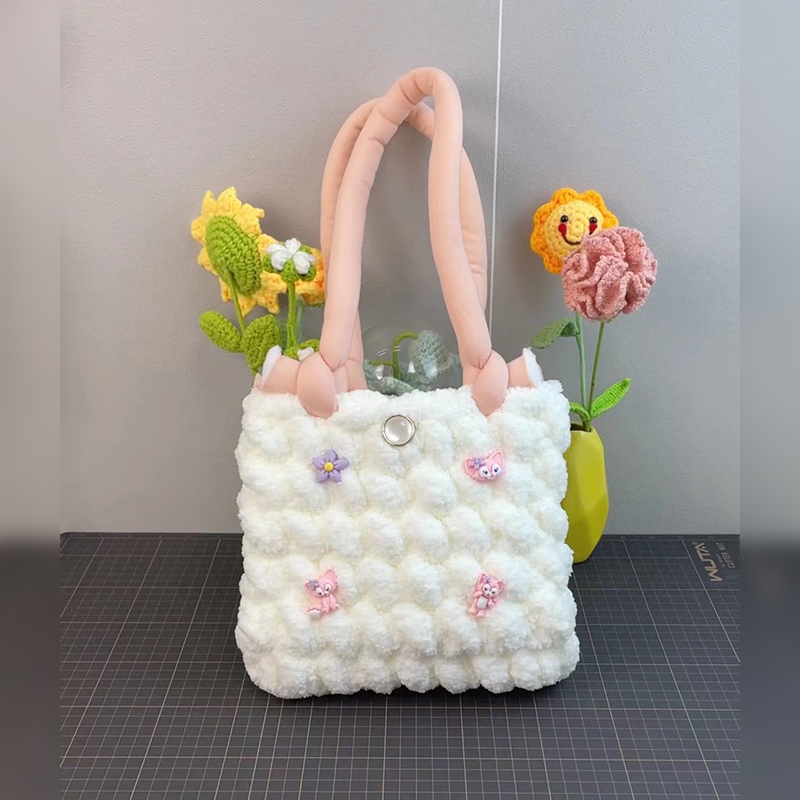 H棉花糖云朵包diy材料包星黛露卡通玲娜贝儿百搭小众斜挎包肩包