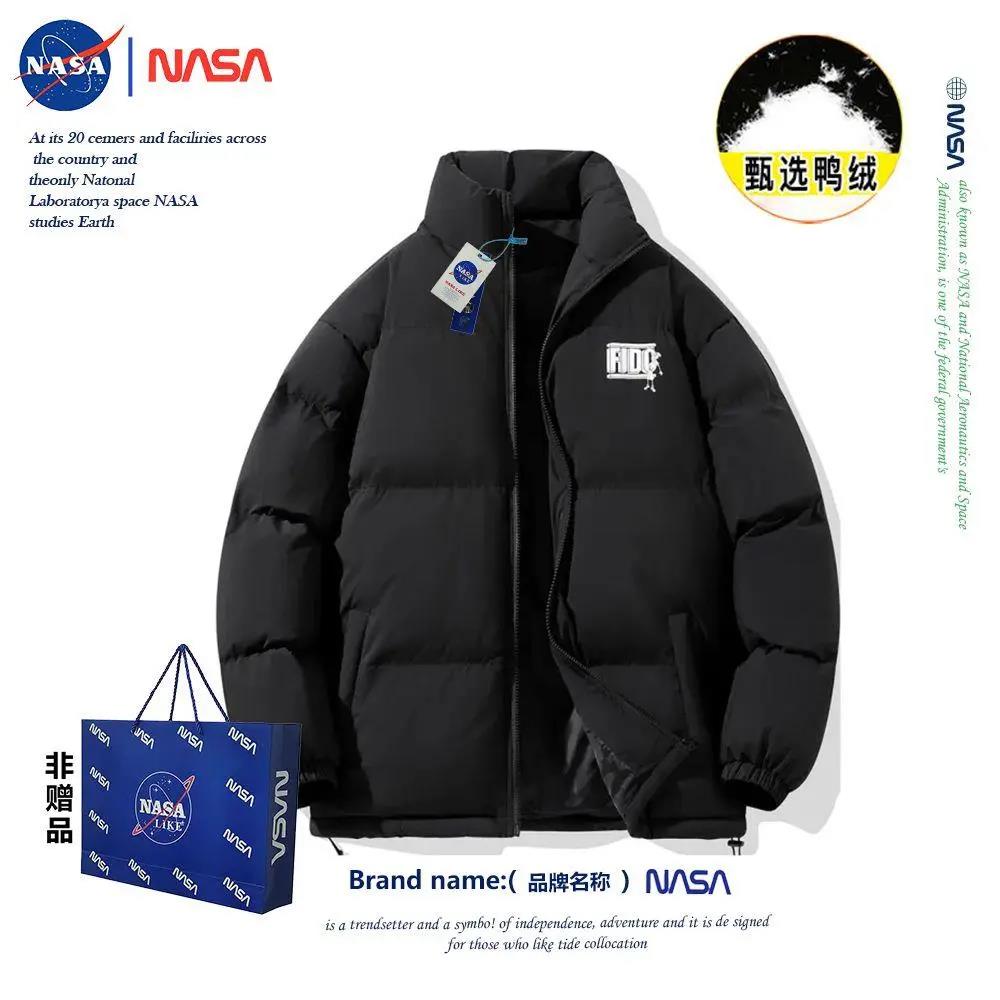 NASA联名冬装新潮牌棉服男爆款情侣常规款立领小个子冬季加厚百搭