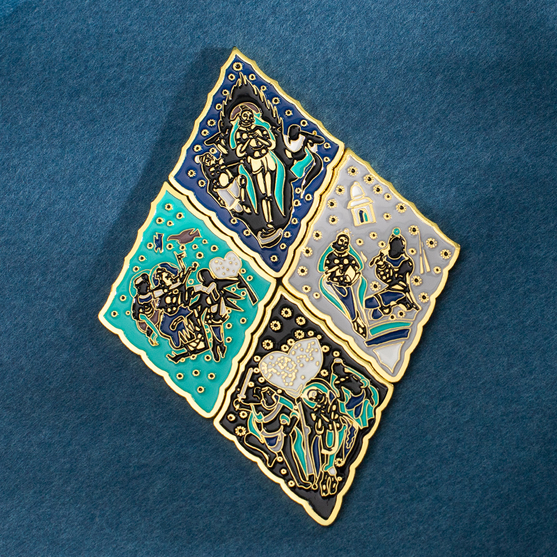 新疆文创菱形龟兹壁画冰箱贴博物馆创意礼物磁贴个性装饰礼品