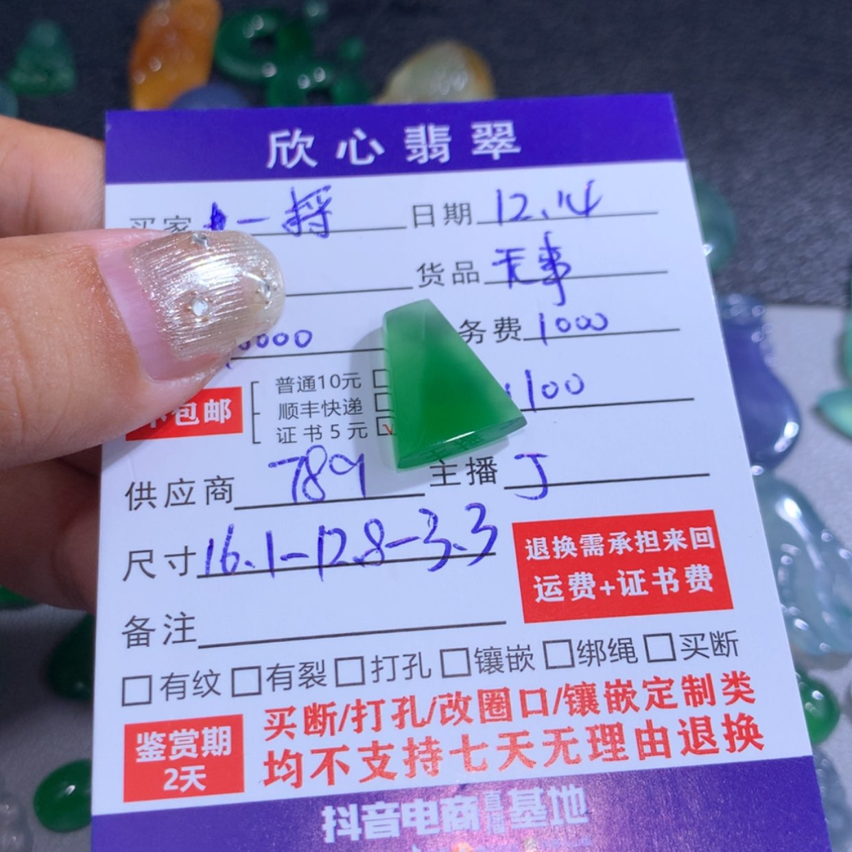 【闪购商品】翡翠颈饰未镶嵌一**风
