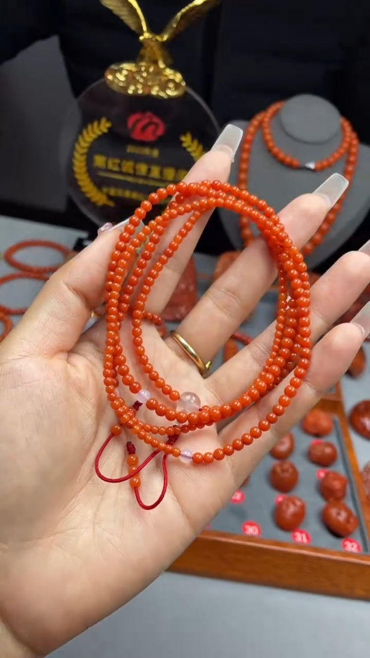 【闪购商品】南红玛瑙108未镶嵌保山滴水洞3+