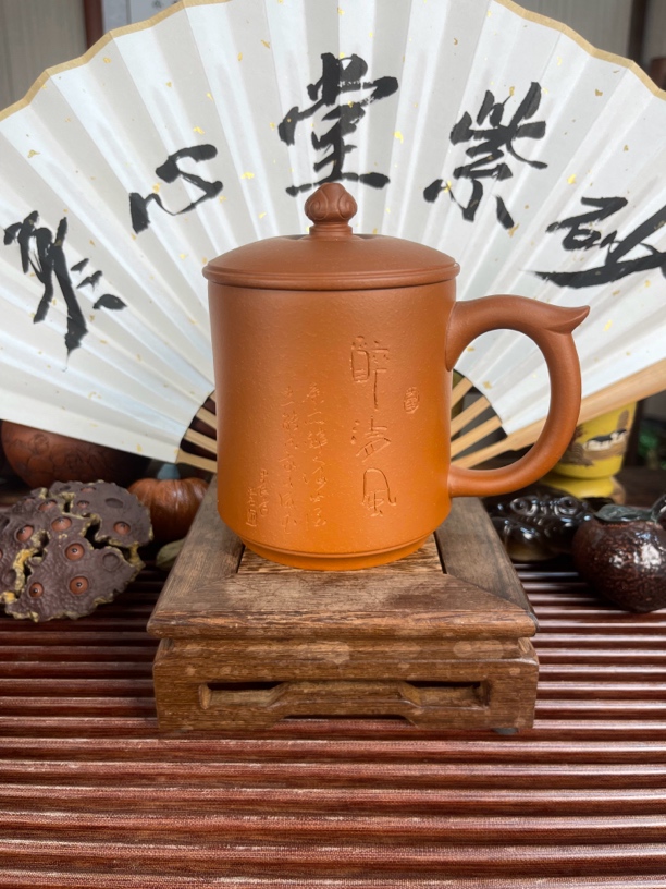 宜兴原矿紫砂对杯茶茶杯盖杯纯手工降坡泥主人杯男女士杯子紫砂壶