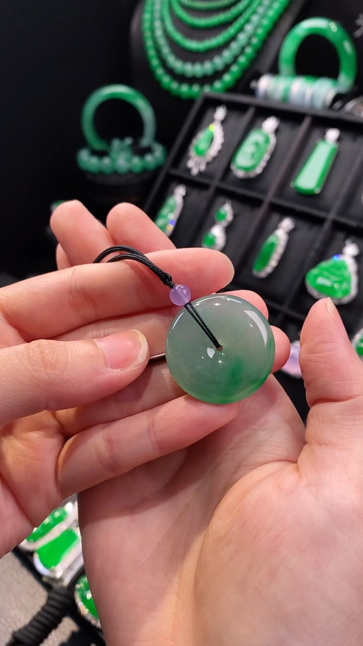 【闪购商品】翡翠颈饰未镶嵌平安扣裸石4182007