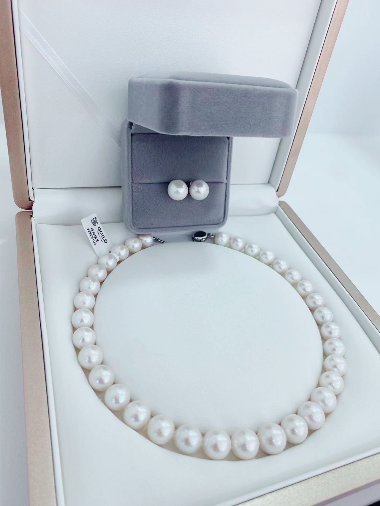 【颖姐专属】天然特选四星西子全珠链11-14mm+耳钉（吉尔德大证）