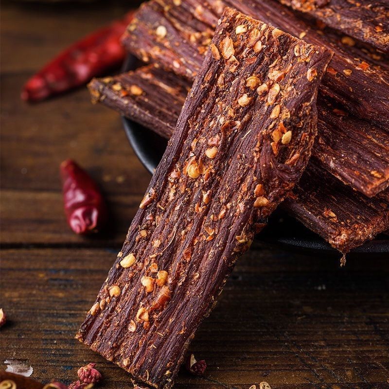 正宗内蒙古风干牛肉干手撕牦牛肉边角料休闲麻长条清真辣牛肉干健