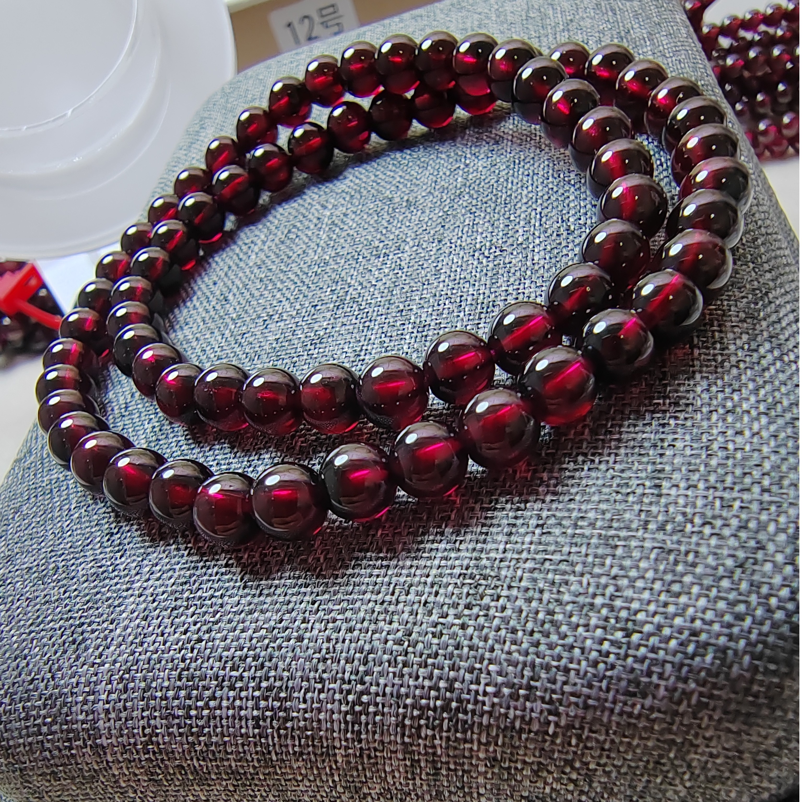 15号石榴石卡天然酒红石榴石莫桑比克手链手串