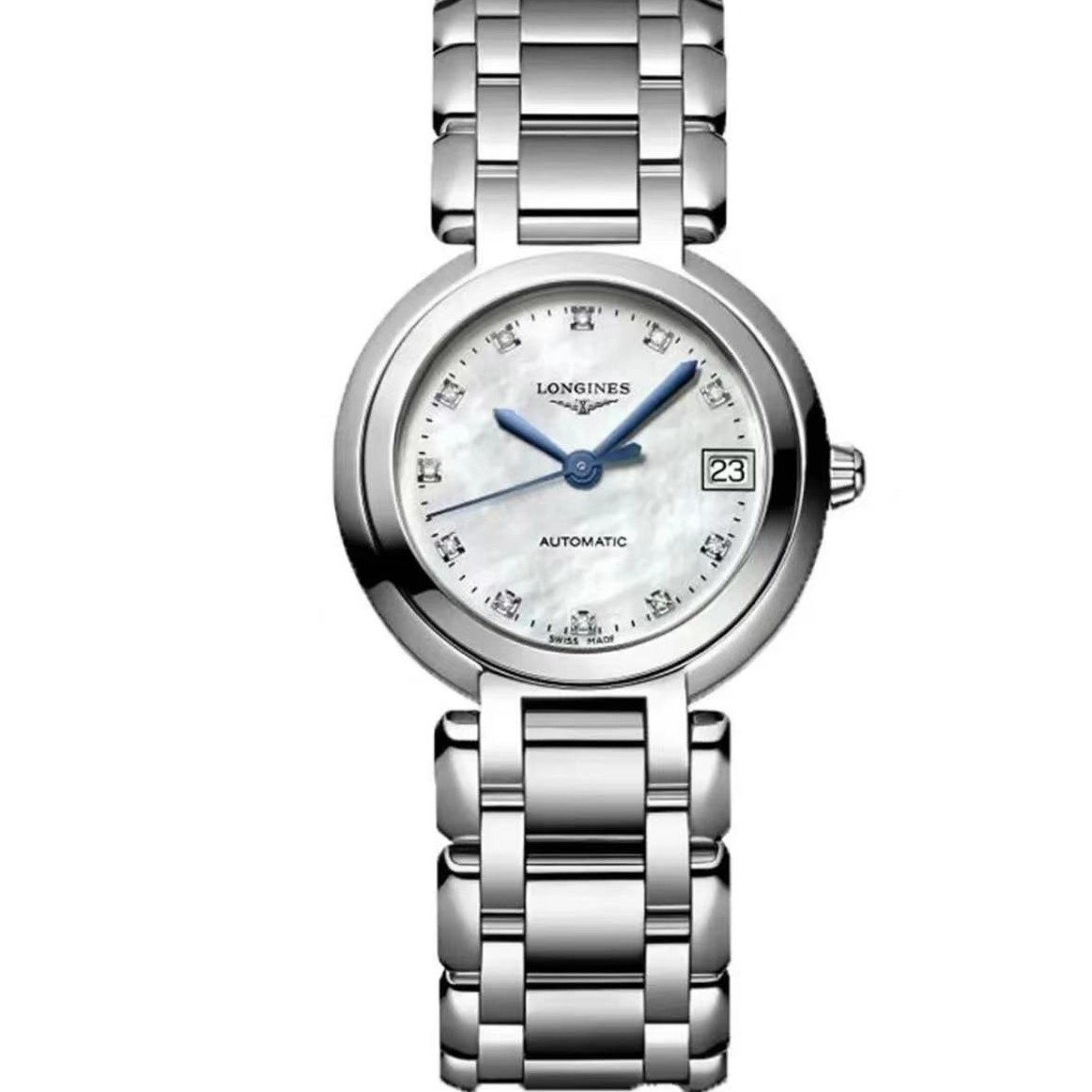 99新 Longines/浪琴 心月/贝母钻刻/机械/九月/26.5盘/1.77/HD