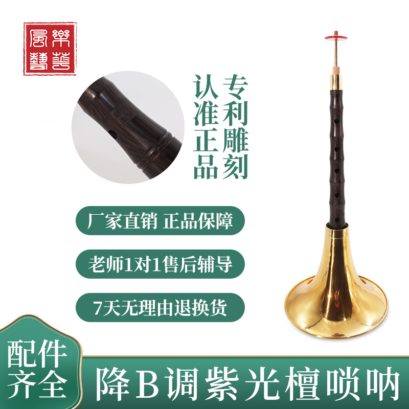 初学紫光檀民间降B调唢呐新手入门专业演奏有课程老师教包会