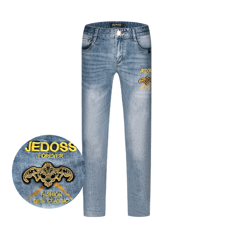 JEDOSS/爵迪斯男装2024夏季新款简约LOGO刺绣章仔色号修身013SX
