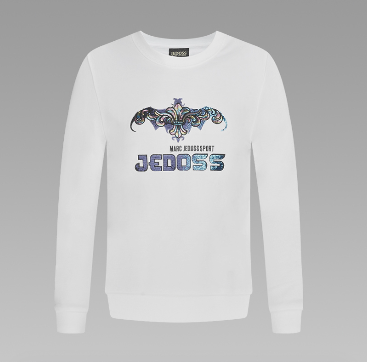 JEDOSS/爵迪斯潮牌情侣春秋经典炫彩LOGO珠片绣百搭无帽潮流160BS