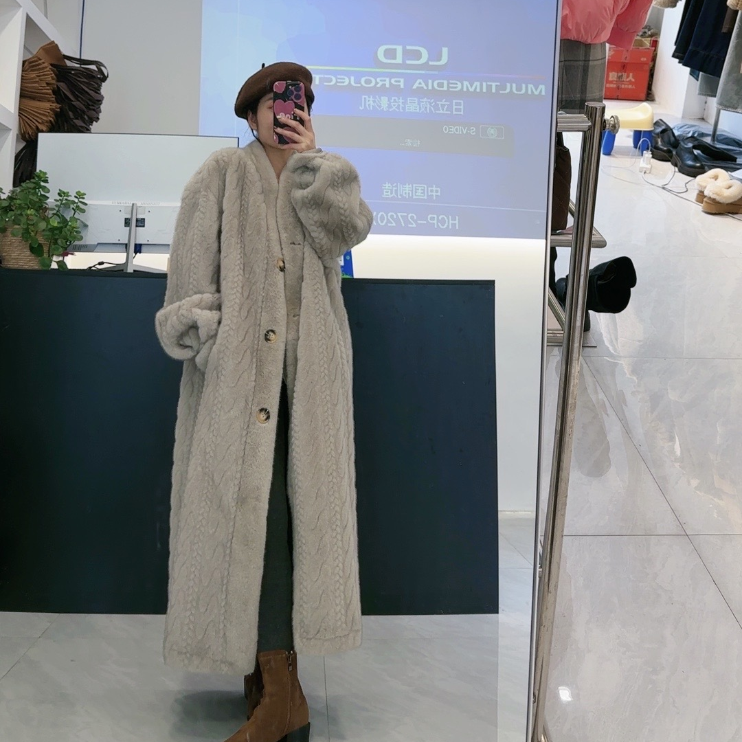 麦篼家推荐中长款加厚宽松冬季气质外套