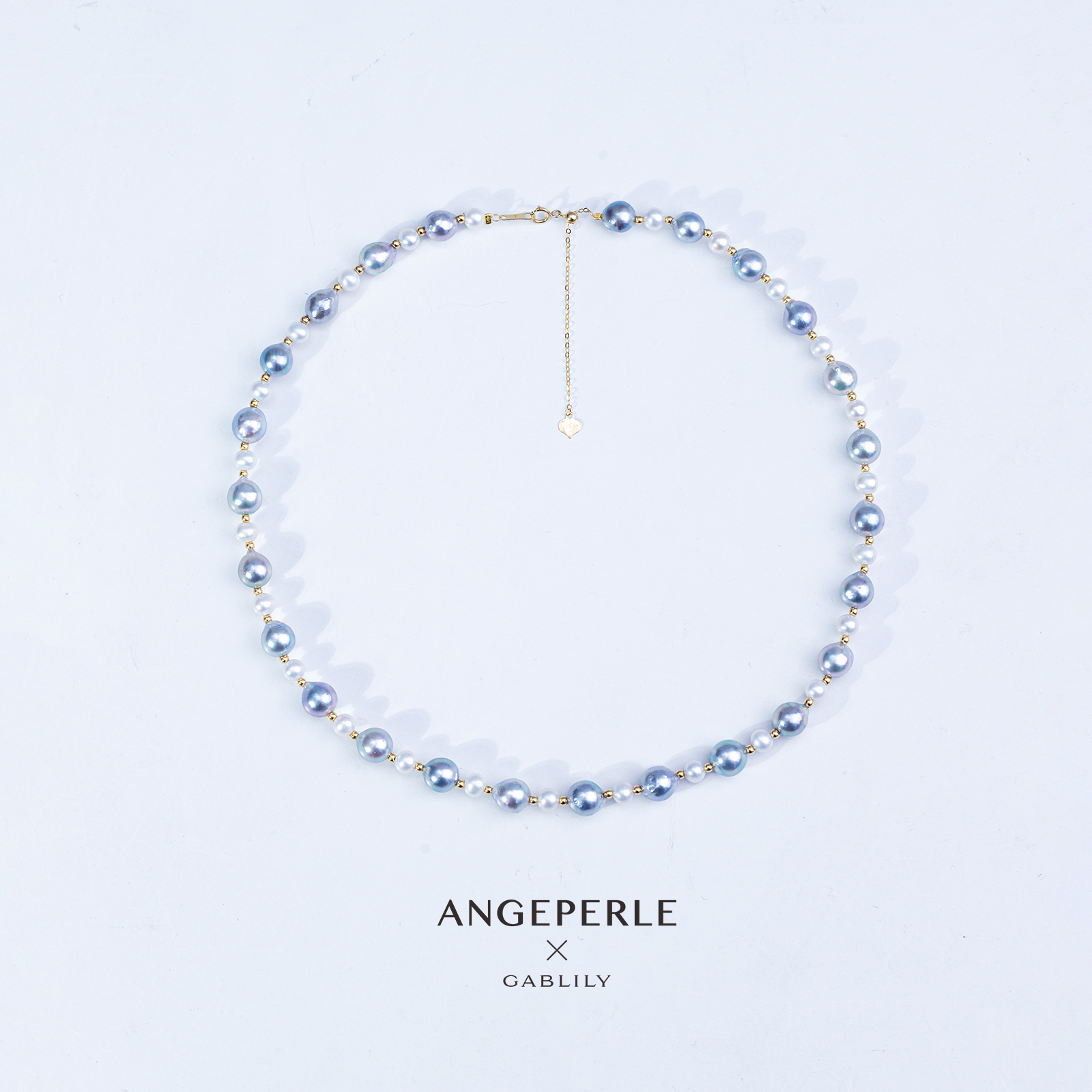 【盛姐专属】天使之泪海水akoya真多麻色+淡水珍珠18k金项链4-8mm