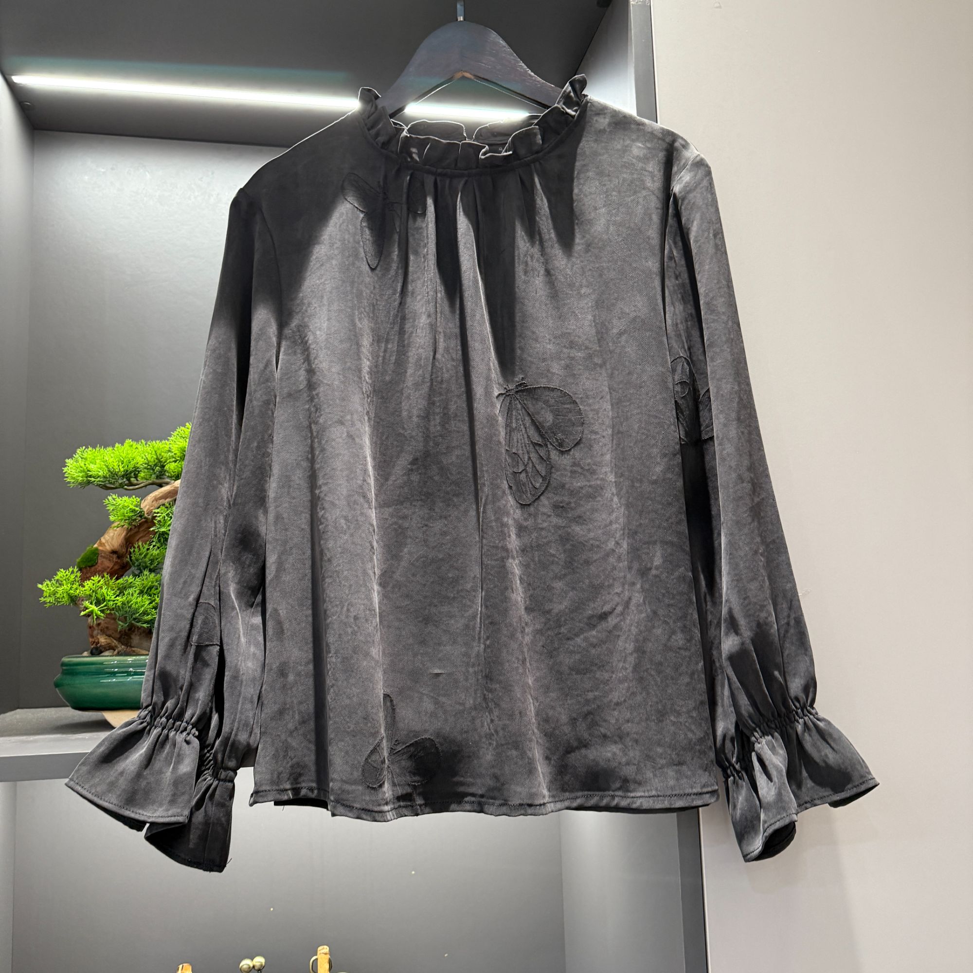 中式套装传统改良设计春季气质女装宽松上衣+裤子套装1519