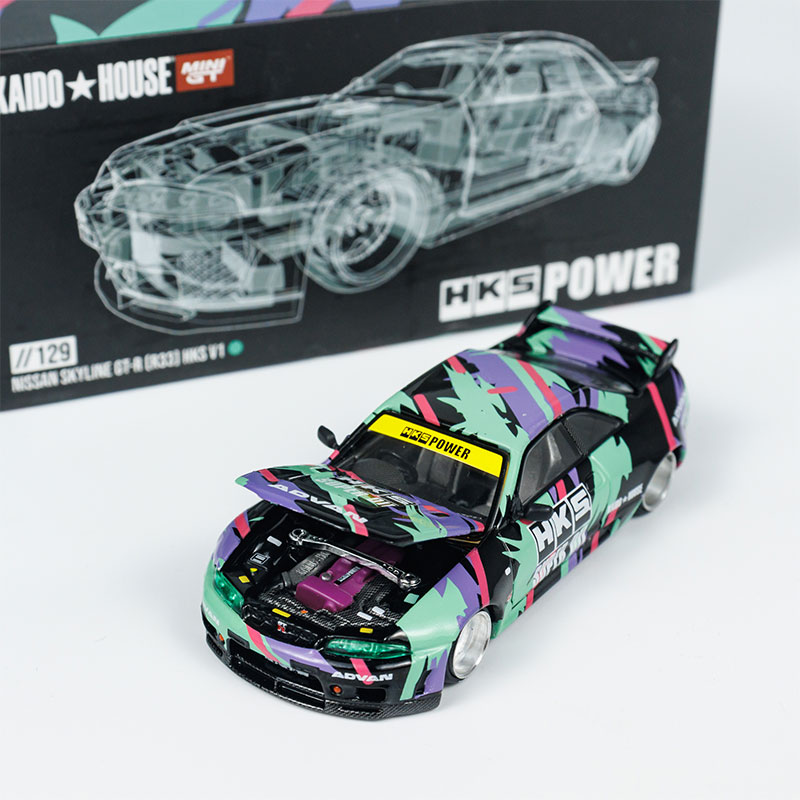 Kaido House MINIGT车模 1:64 合金日产天际线GTR R33HKS汽车模型