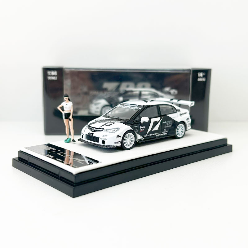 TPC车模 1:64 合金 本田思域 FD2 小比例汽车模型 JDM 带人偶收藏