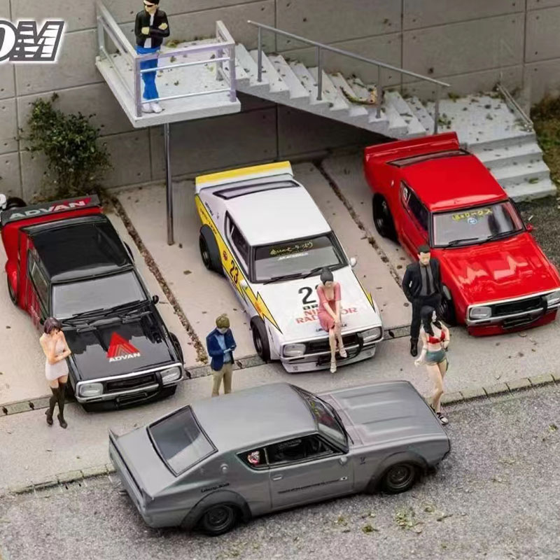zoom车模1：64 KPGC110小比例车模合金汽车模型日产GTR摆件ADVAN车