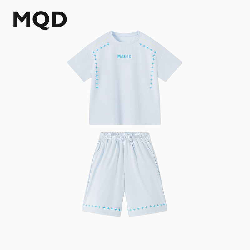 【上衣+裤】MQD童装24夏款潮酷运动篮球短袖五分裤套装9642W2265