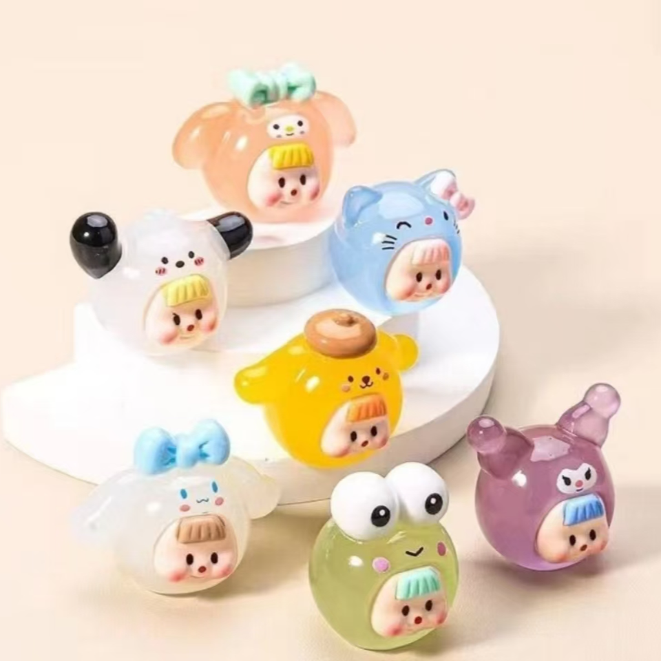 【许愿+对对碰+九宫格】夜光三丽鸥diy树脂可爱摆件动物创意陶瓷