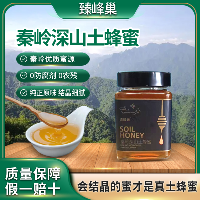 臻峰巢【粉丝福利】老巢压榨土蜂蜜500g 自然成熟封盖2024新蜜
