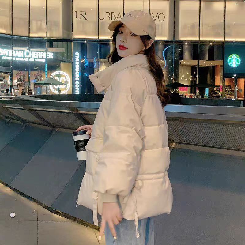 2025冬新款短款时尚韩版小个子面包服加厚宽松立领冬季外套棉衣女