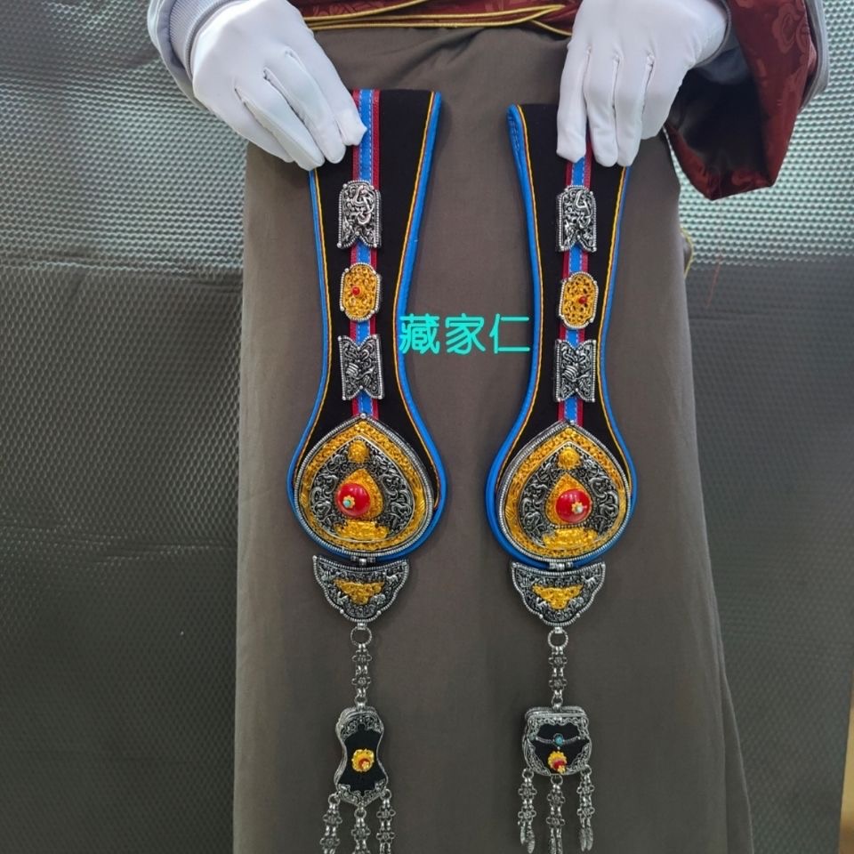 藏家仁,藏饰民族风服装腰间裸茹针线盒配饰,挂件配饰