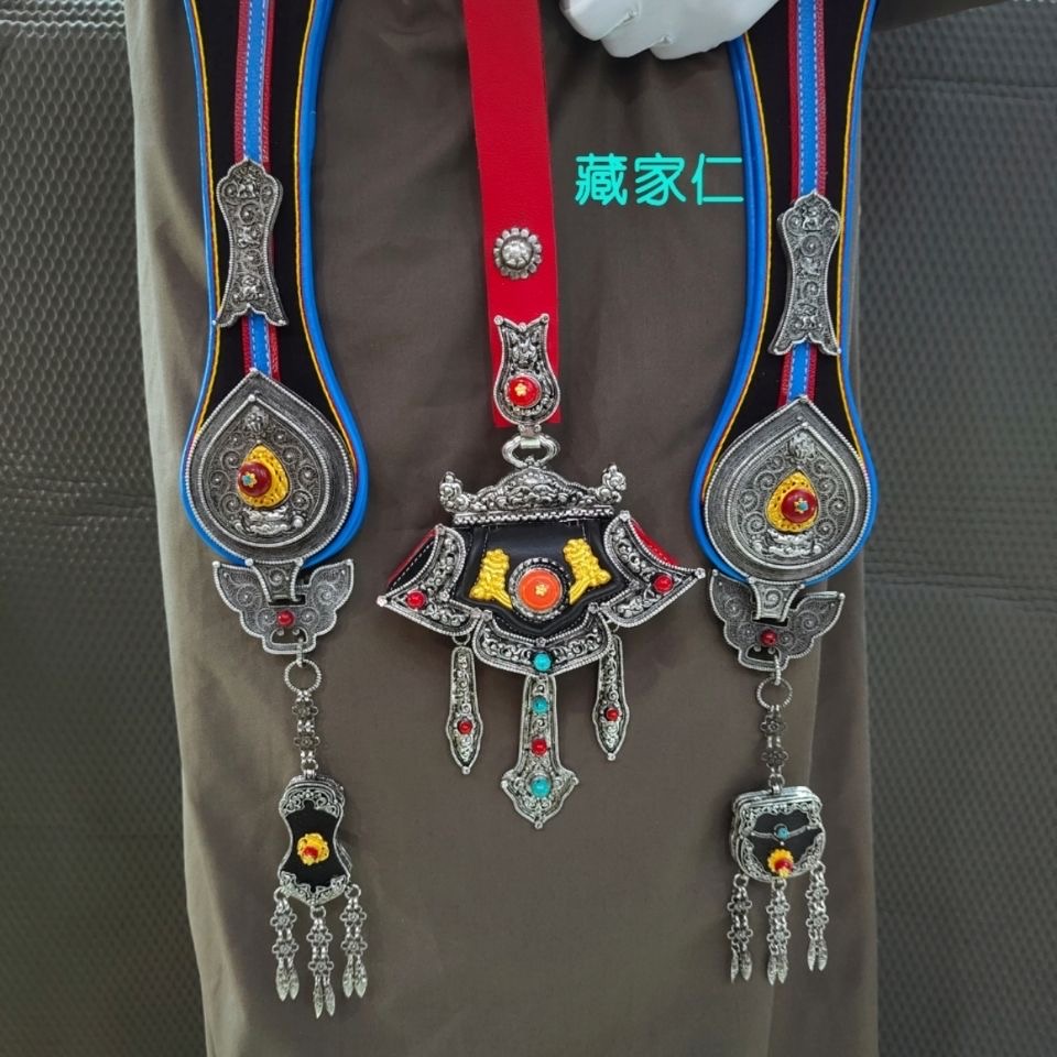 藏家仁,藏式民族风钱包,裸茹,针线盒三件套藏装配饰腰间挂件饰品