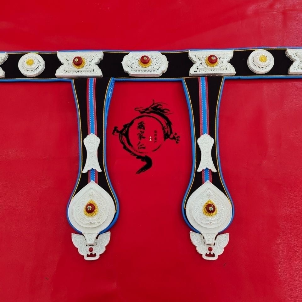 新款藏饰藏族藏式腰带一整套腰间挂件配饰,腰带腰链一起两件套