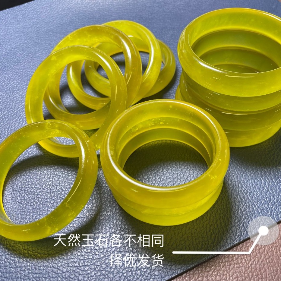 黄金玉手镯岫玉精美镯子多样性发货一个天然玉石无染色无优化
