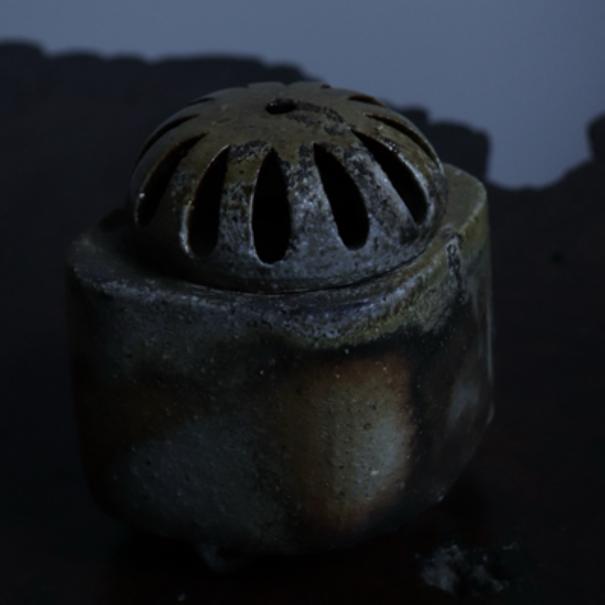 日本备前烧香炉 森陶山 陶器柴烧手捻 拍前请咨询