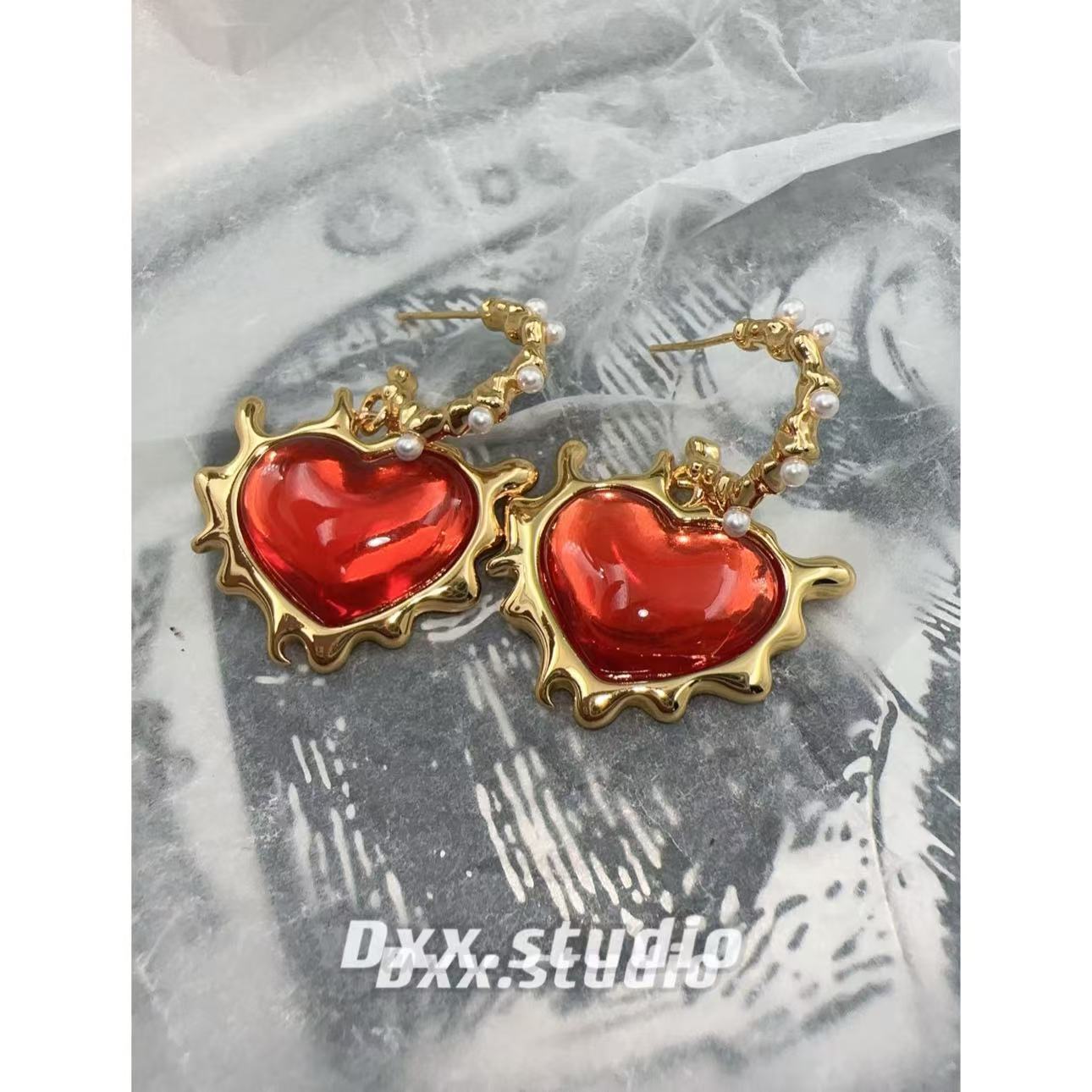 铜合金耳饰 DXX小晰饰品-新品-【桃心】耳饰41601