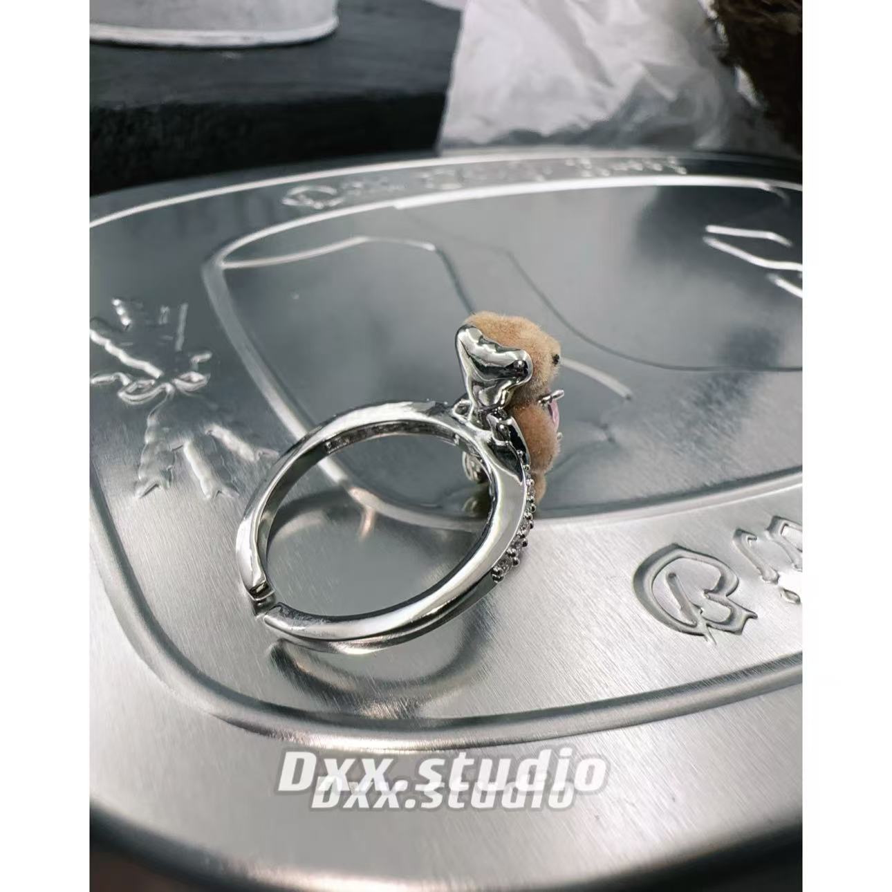 铜合金锆石戒指 DXX小晰饰品-新品-【小熊】戒指41445