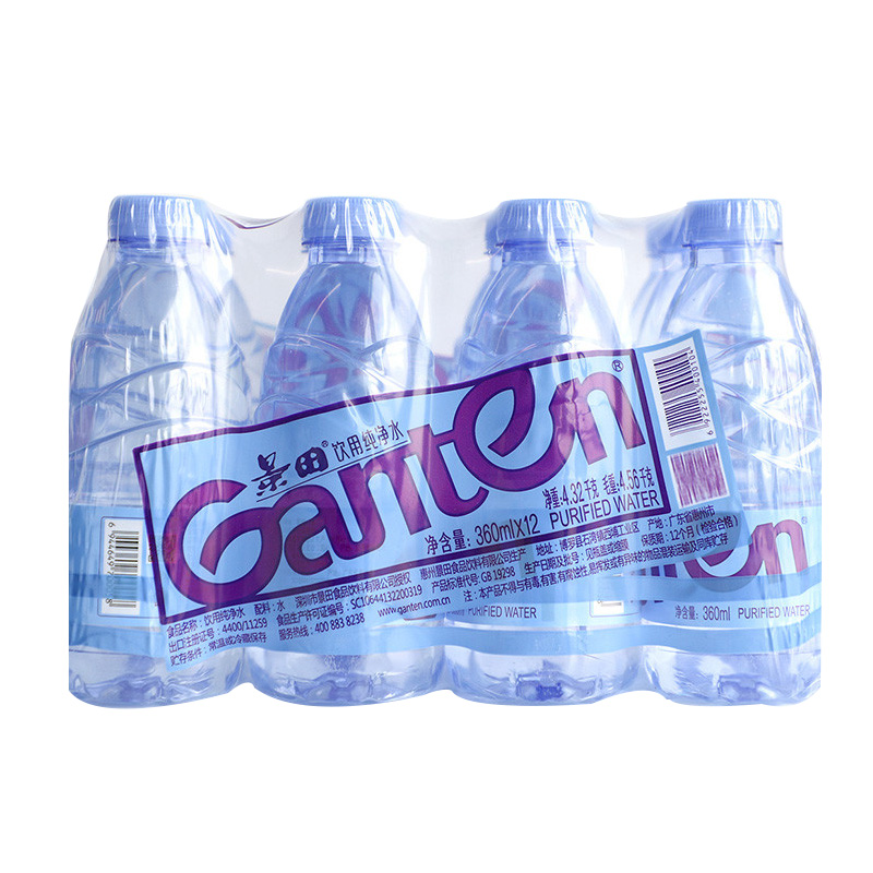 景田饮用纯净水 360ml*12瓶/组