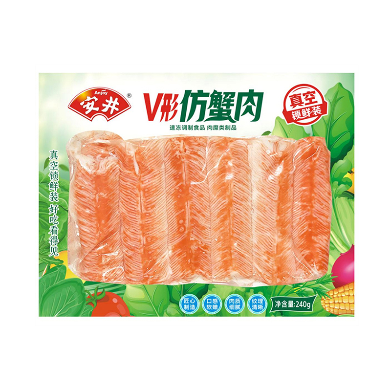 【火锅必点】安井V形仿蟹肉真空锁鲜装240g/袋