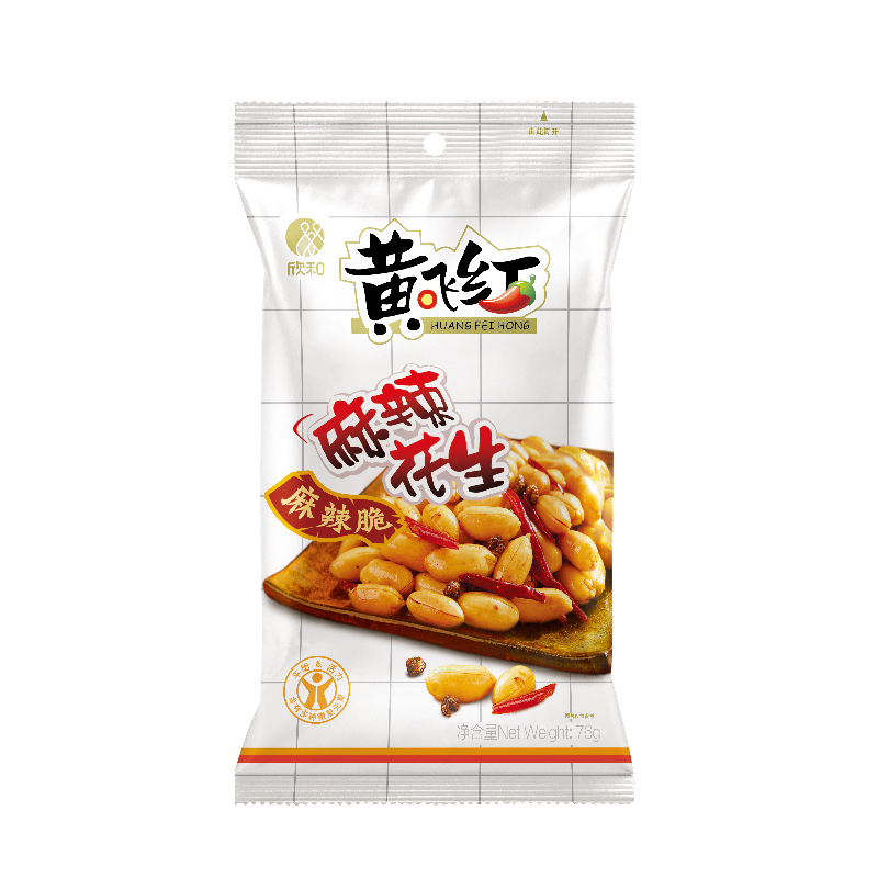 黄飞红麻辣花生76g/袋