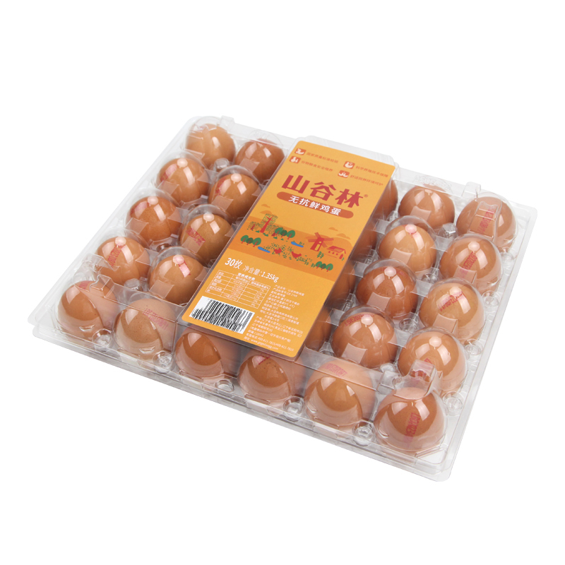 山谷林鲜鸡蛋30枚1.35kg/盒