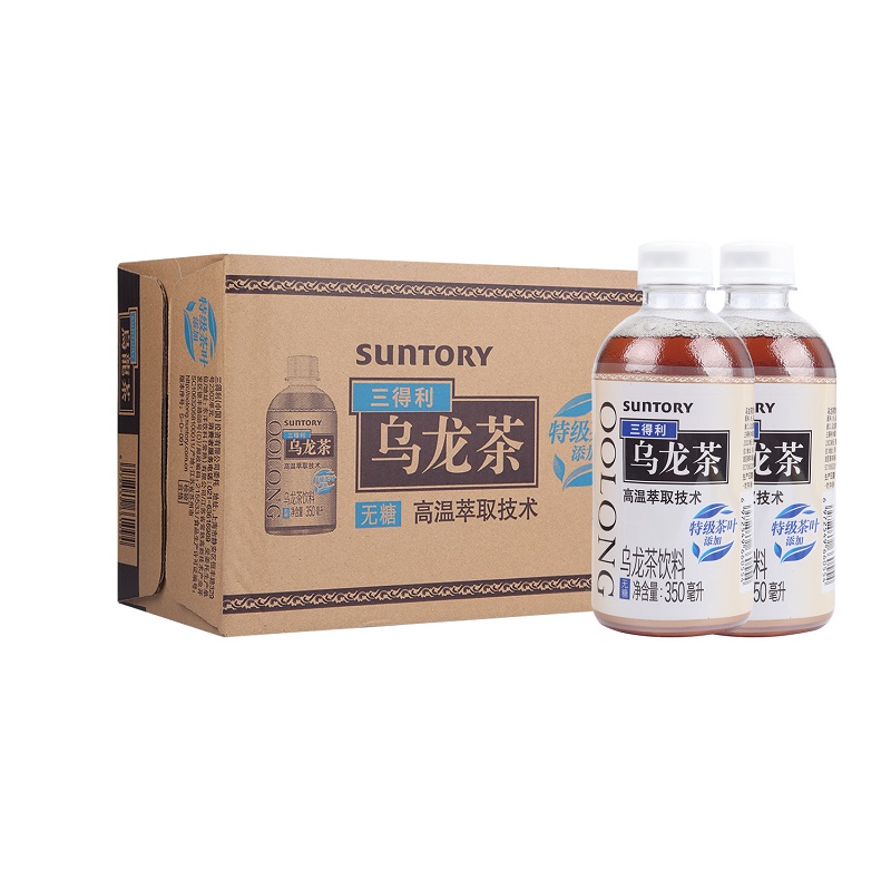 三得利乌龙茶(无糖)乌龙茶饮料350ml*12瓶/箱