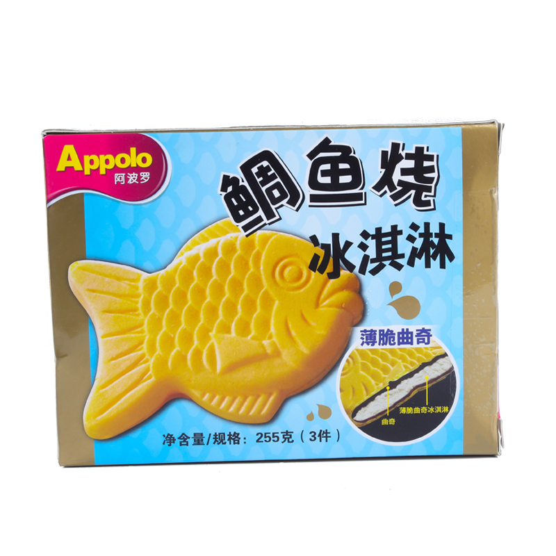 【快乐标配】阿波罗鲷鱼烧冰淇淋255g（3件）