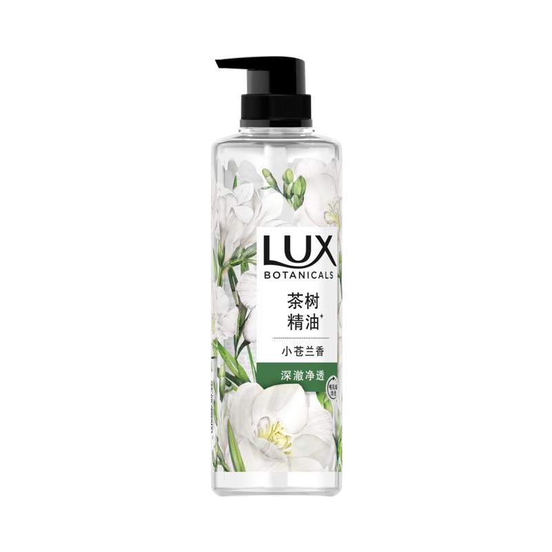 力士LUX植萃精油香氛沐浴露 小苍兰香与茶树 550g/瓶