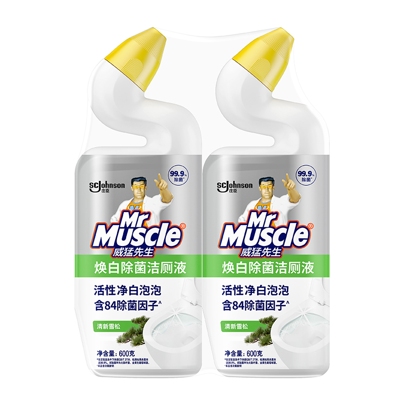 威猛先生除菌洁厕液（清新雪松）（500克+100克）*2瓶/