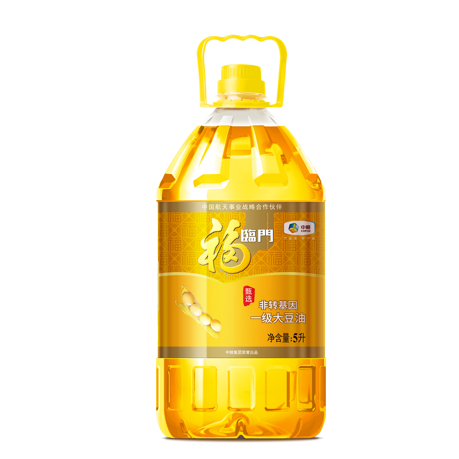 福临门非转基因甄选一级大豆油5升/桶
