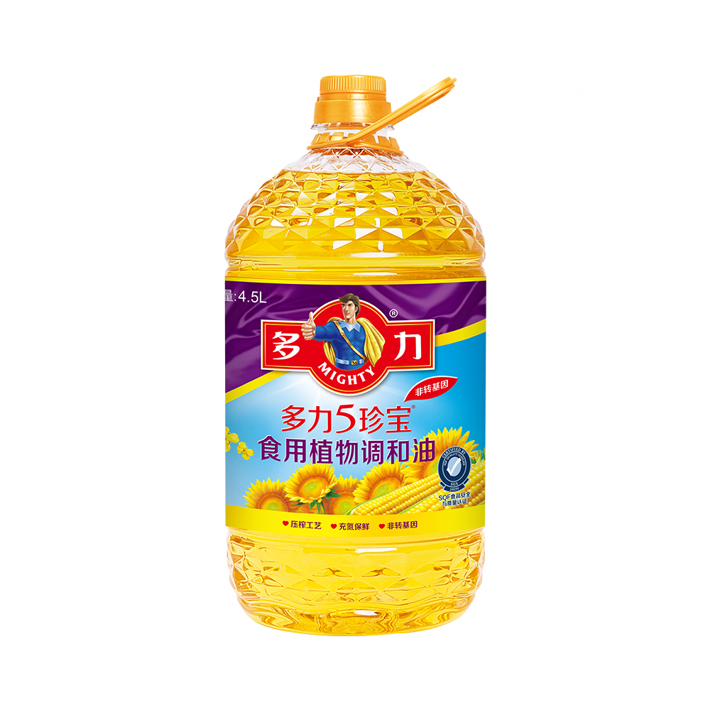 多力5珍宝食用植物调和油 4.5升/瓶